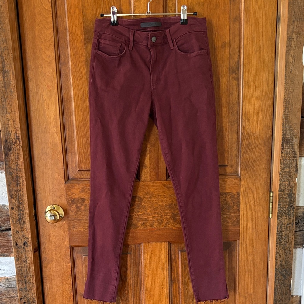 Joe's Jeans Skinny Pants in Deep Burgundy Waist 27 in